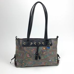 DOONEY & BOURKE CANVAS/LEATHER HANDBAG HEART Star
